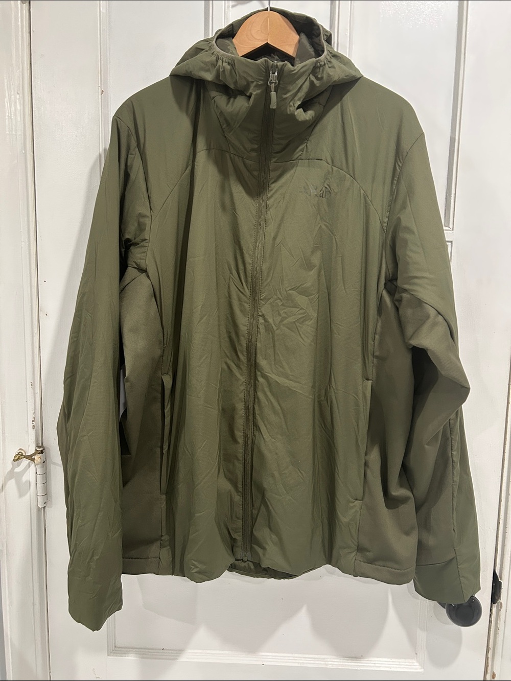 Rab Xenair Alpine Flex Insulated Full Zip Hooded Jacket Coat - Dark Green - XXL